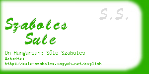 szabolcs sule business card